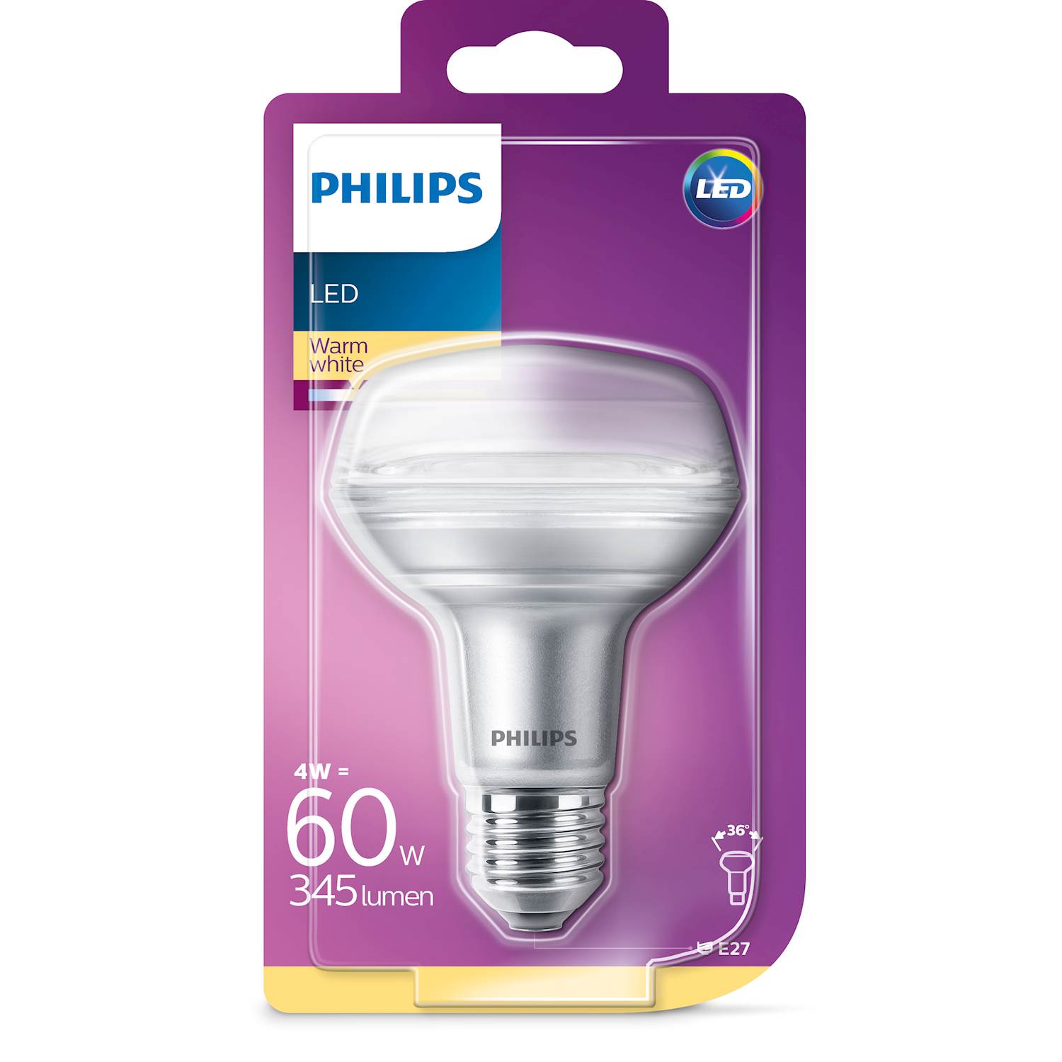 Philips LED REFL. 60W E27 VV 36D ND