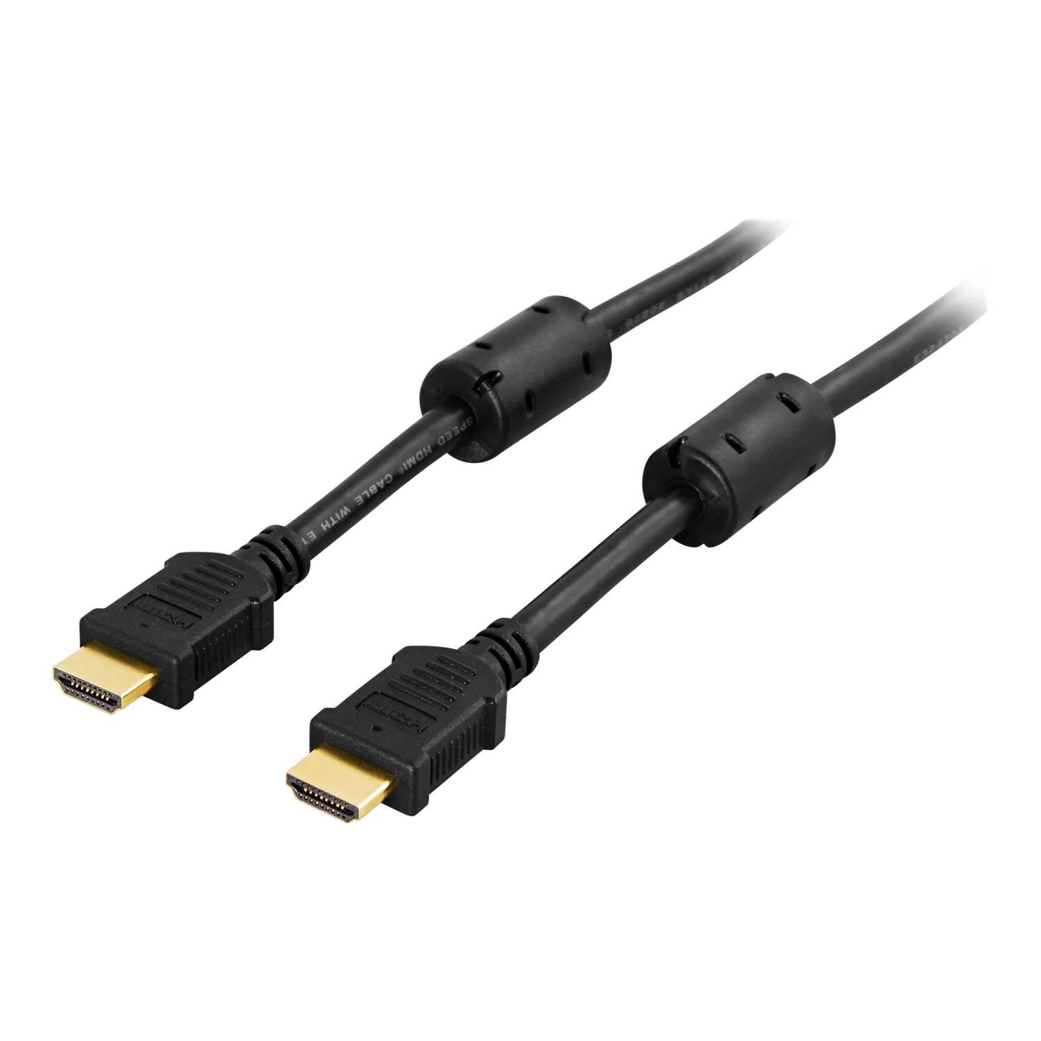 DELTACO HDMI kabel, Premium High Speed HDMI with Ethernet, 2m, svart