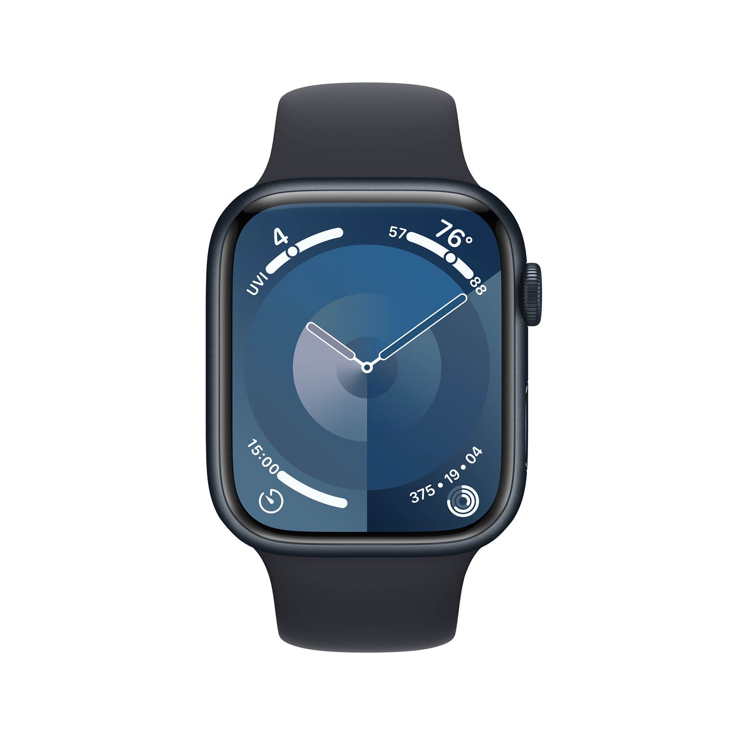 Läs mer om Apple Watch Series 9 GPS+Cell 45mm Midnight AluCase Sport Band - M/L