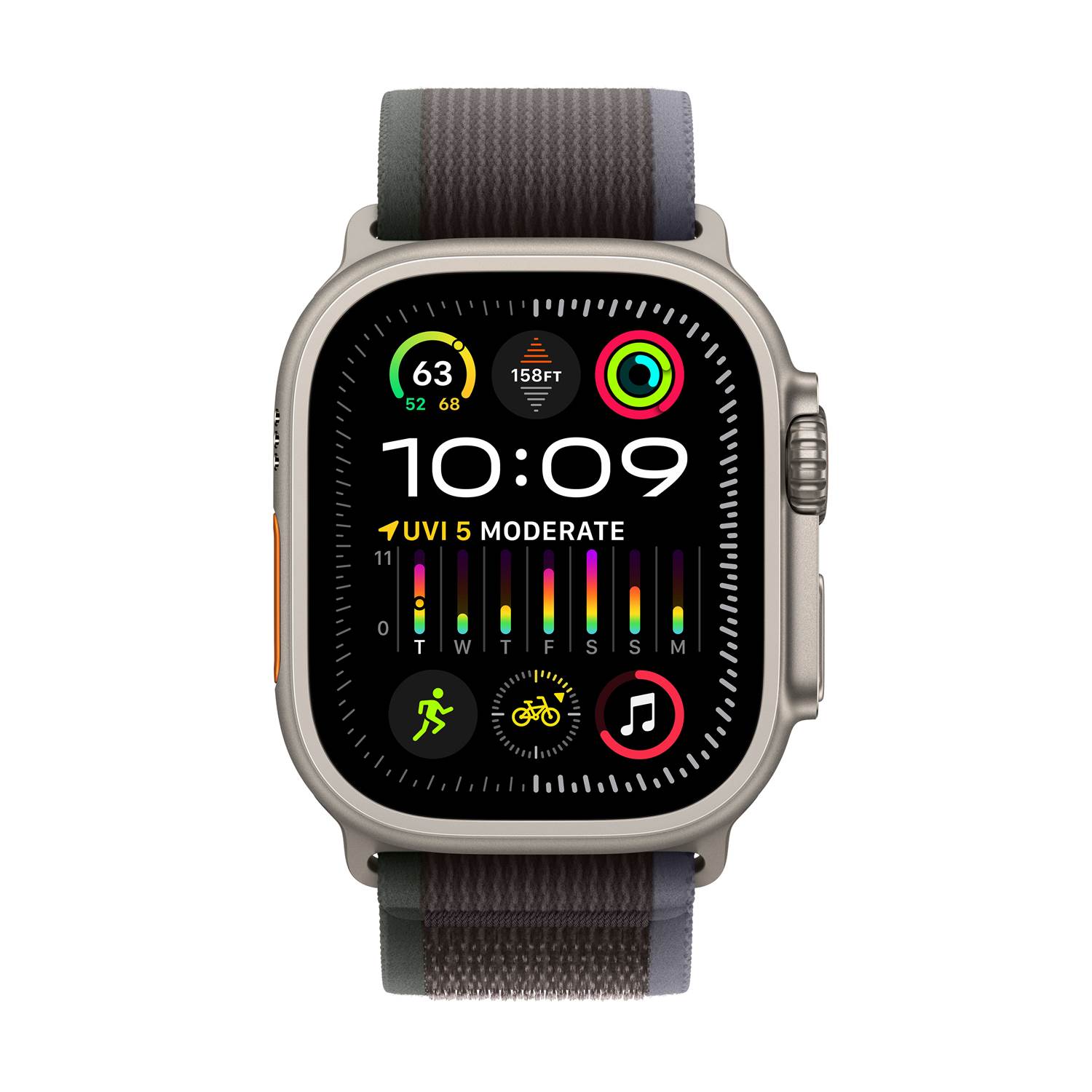 Läs mer om Apple Watch Ultra 2 GPS+Cell, 49mm Titan Case Blue/Black Trail Loop - M/L