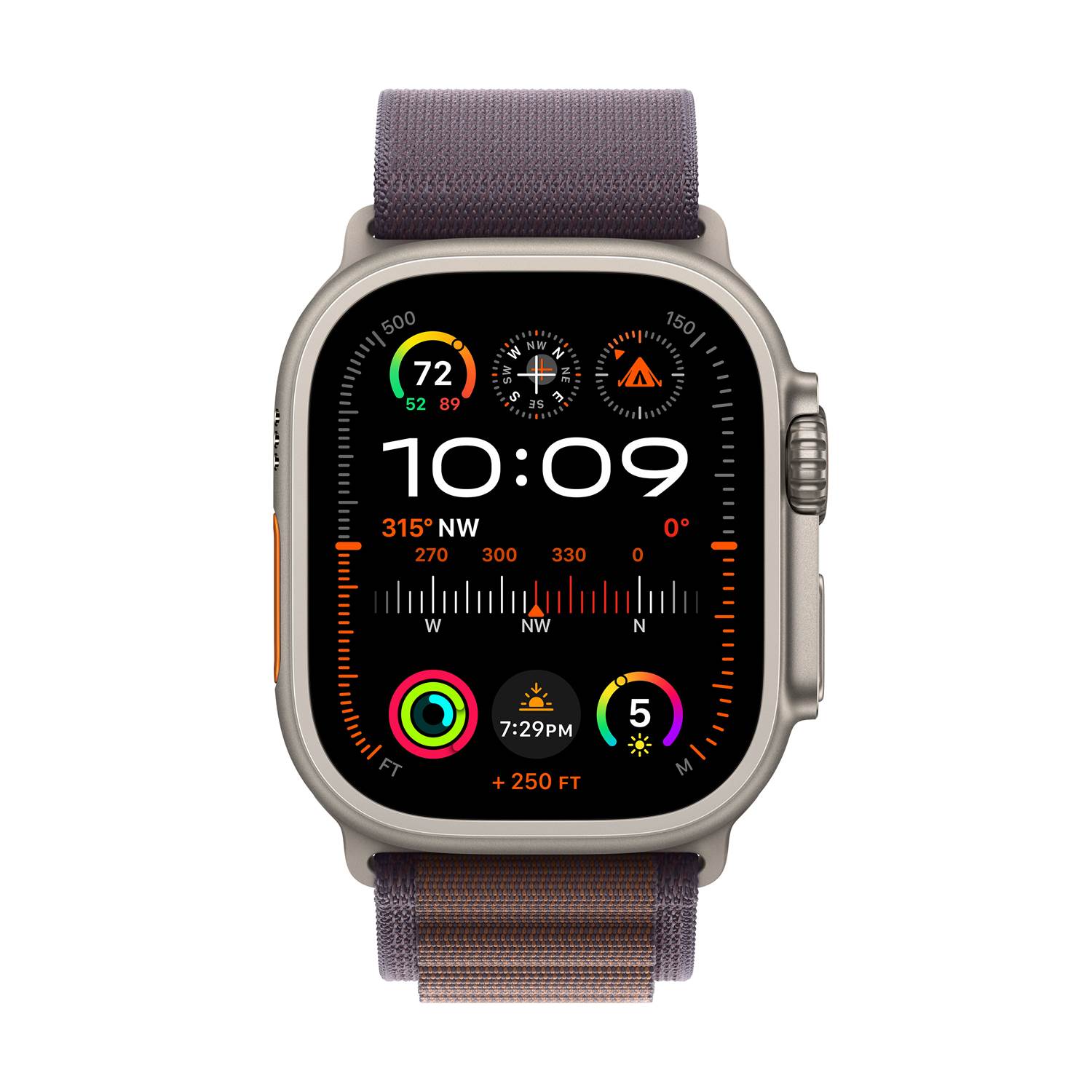 Apple Watch Ultra 2 GPS+Cell, 49mm Titan Case Indigo Alpine Loop - Medium