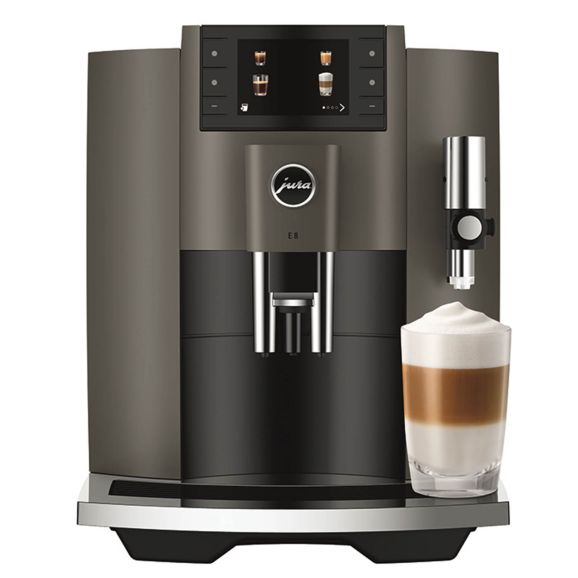 Hem &amp; trädgård/Kaffe &amp; espresso/Espresso- &amp; kaffemaskiner Jura E8 (EC) Dark Inox Grå 100374