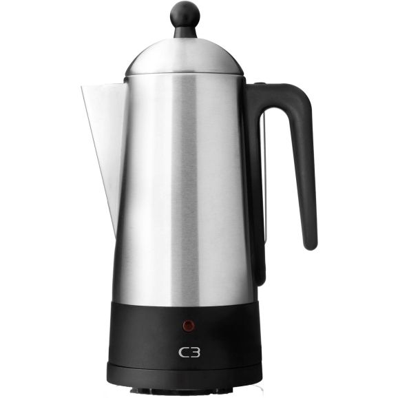 Hem &amp; trädgård/Kaffe &amp; espresso/Kaffebryggare C3 C3 Design Perc. 6 Cup Brushed Rostfri 106574