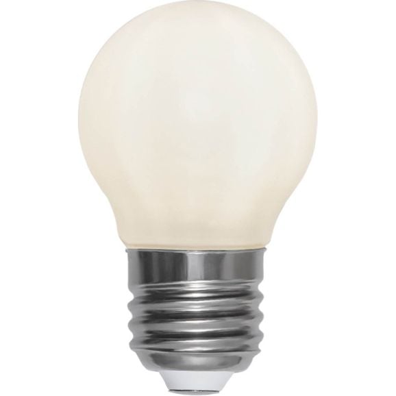 LED-lampa E27 Star Trading LED E27 G45 Opaque Filament Vit 112443