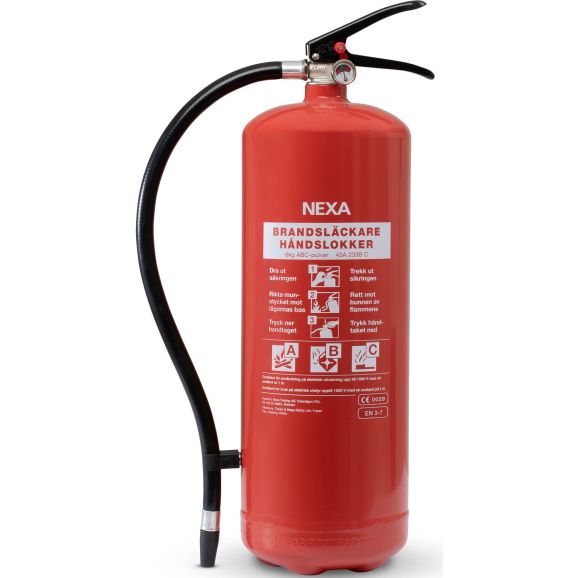 Brandsäkerhet Nexa Pulversläckare 6 kg 43A Röd Röd 114466