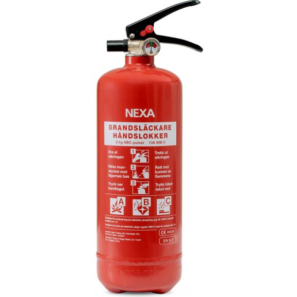 Brandsäkerhet Nexa Brandsläckare PG-2 2 kg Röd 114481