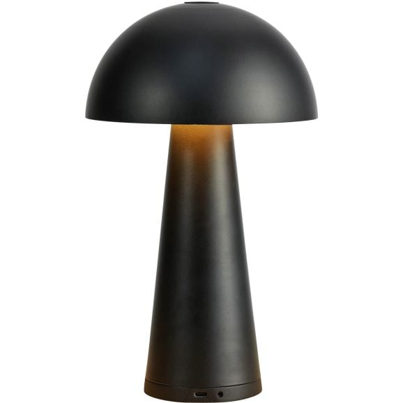 Bordslampa portabel Markslöjd Fungi matt svart Svart 126651