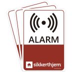 Smarta hem/Övervakning &amp; säkerhet/Övervakning &amp; Säkerhet Sikkerthjem 3st fönsterdekaler Alarm 115112